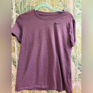 Nike Women's Heathered Purple & Pink Dri-Fit Tee